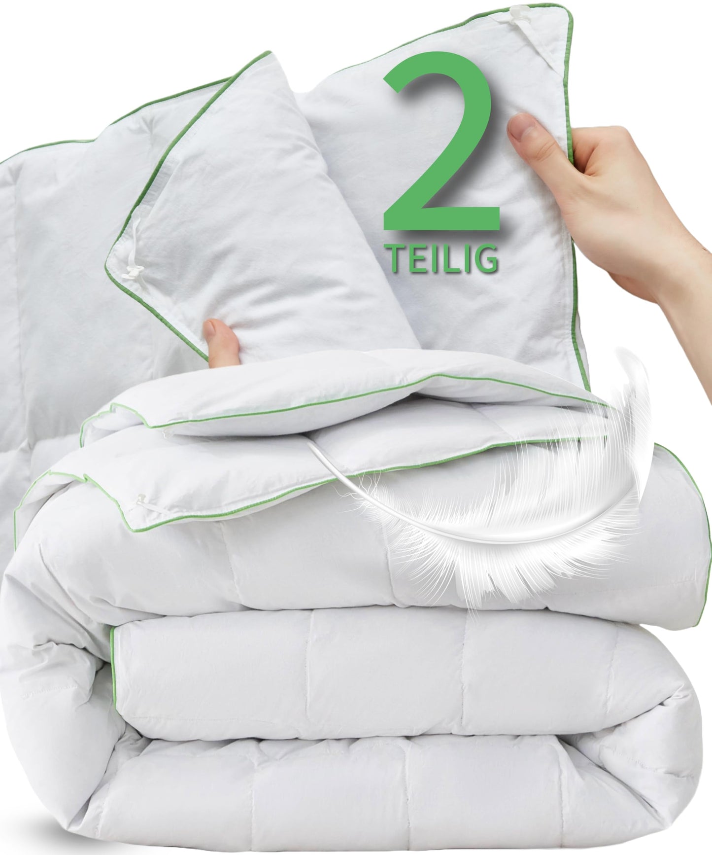 Welldora Comfort Duvet 135 x 200 cm, 100% Extra Soft Feathers and Down