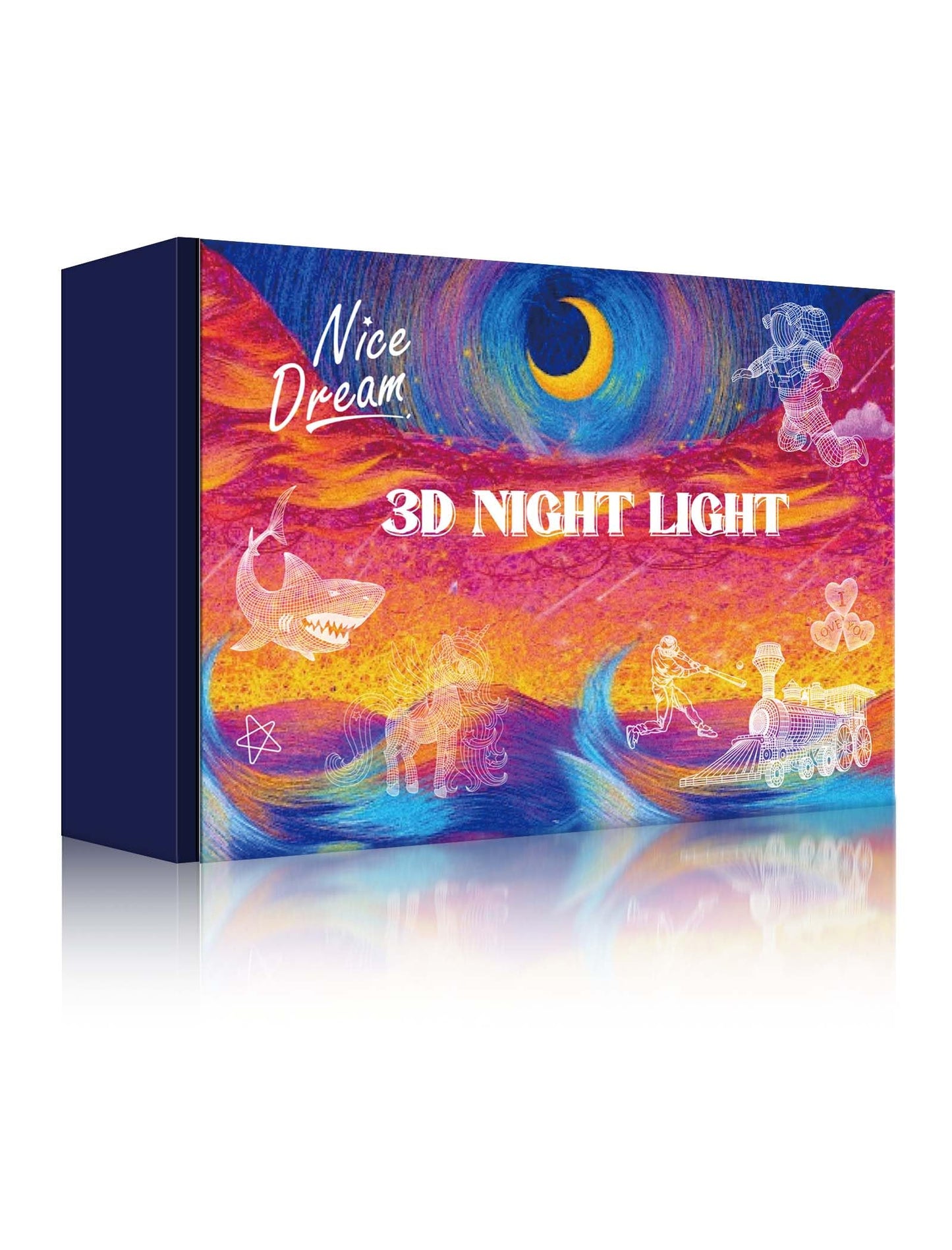 3D Dream Unicorn Nattelys - Til Drenge og Piger
