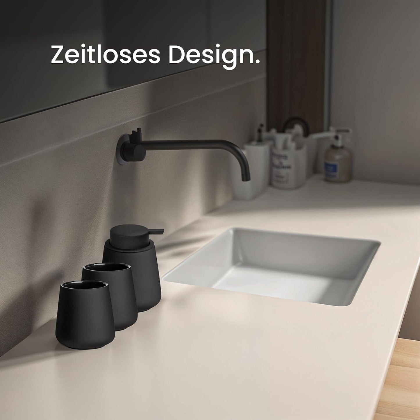 Bathroom Set Black - High-Quality Ceramic Set