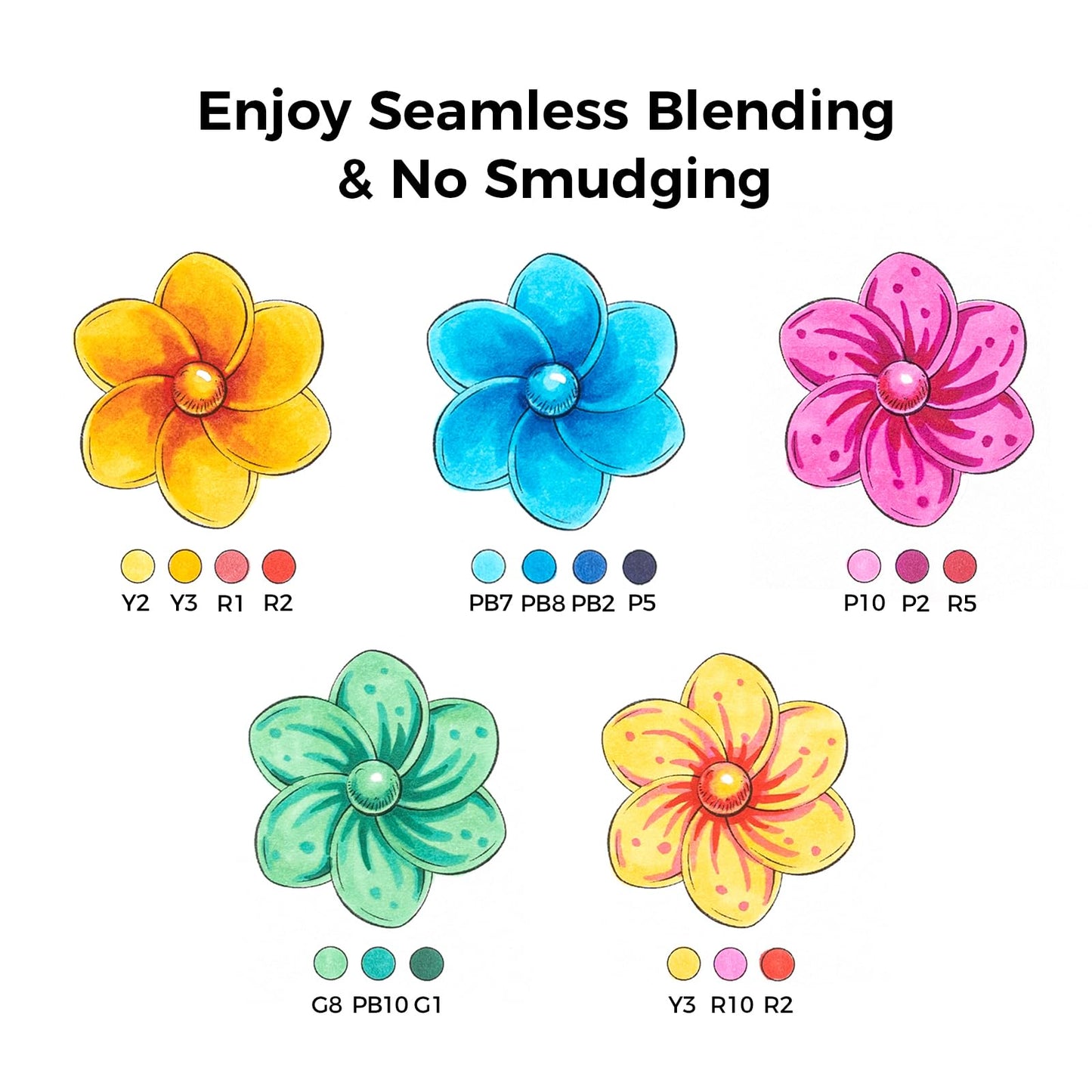 48 Colour Alcohol Brush Markers, Ohuhu Double Tip (Brush & Fine Tip)