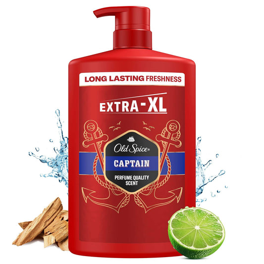Old Spice Captain 3-in-1 Shower Gel & Shampoo for Men, 1L