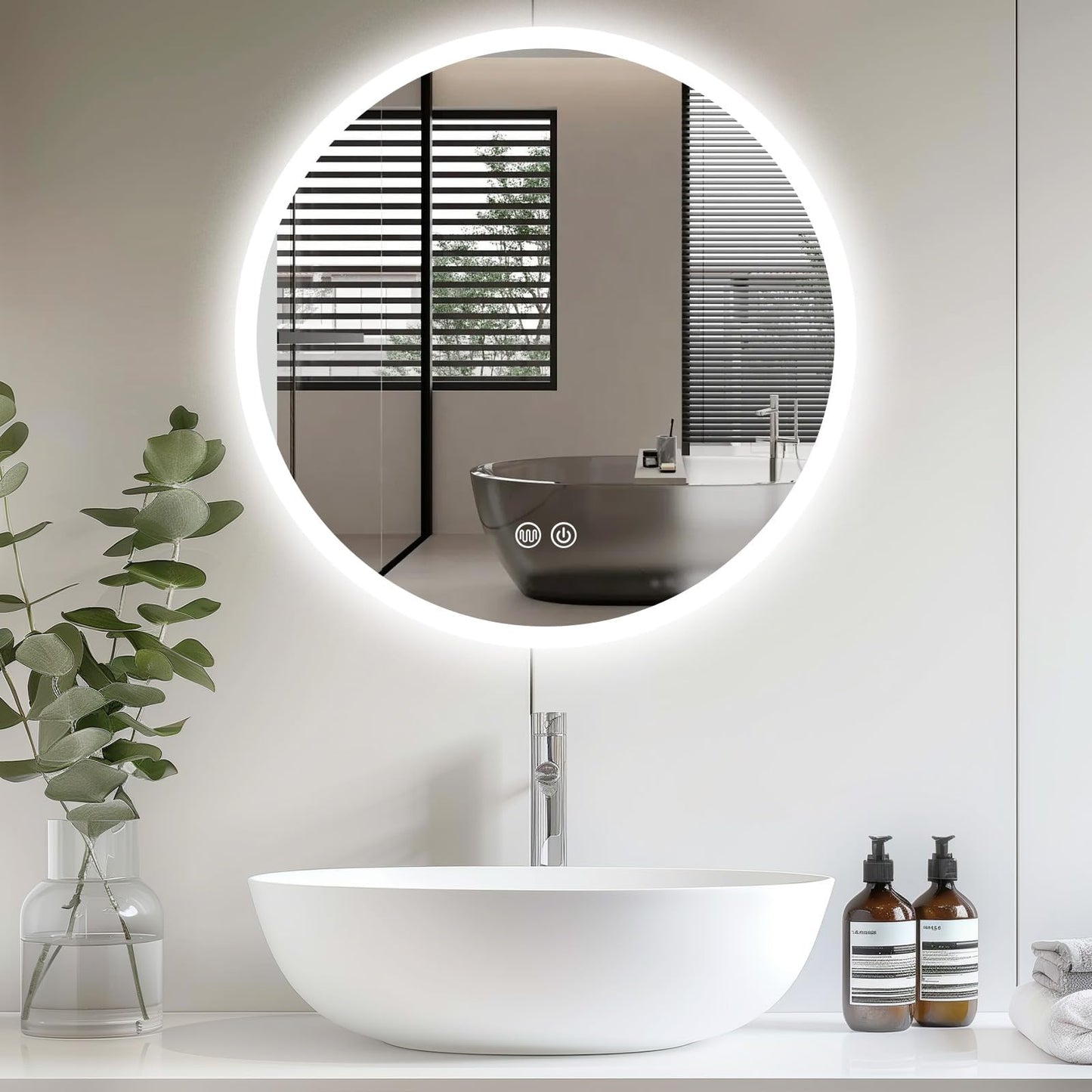 AllRight LED Bathroom Mirror with Lighting, 50 cm