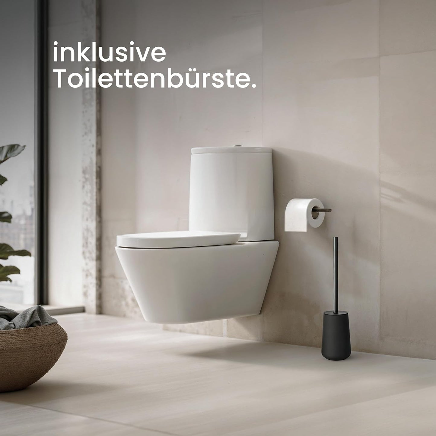 Bathroom Set Black - High-Quality Ceramic Set
