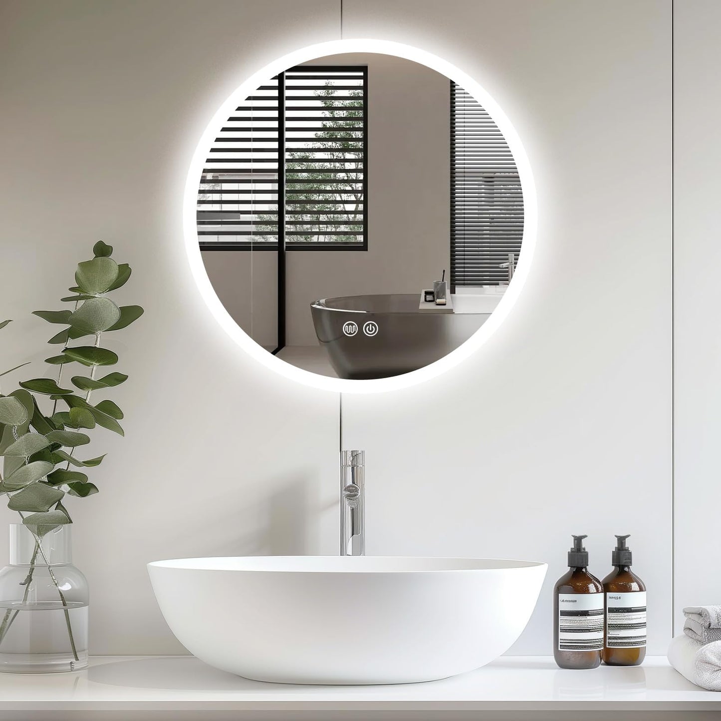 AllRight LED Bathroom Mirror with Lighting, 50 cm
