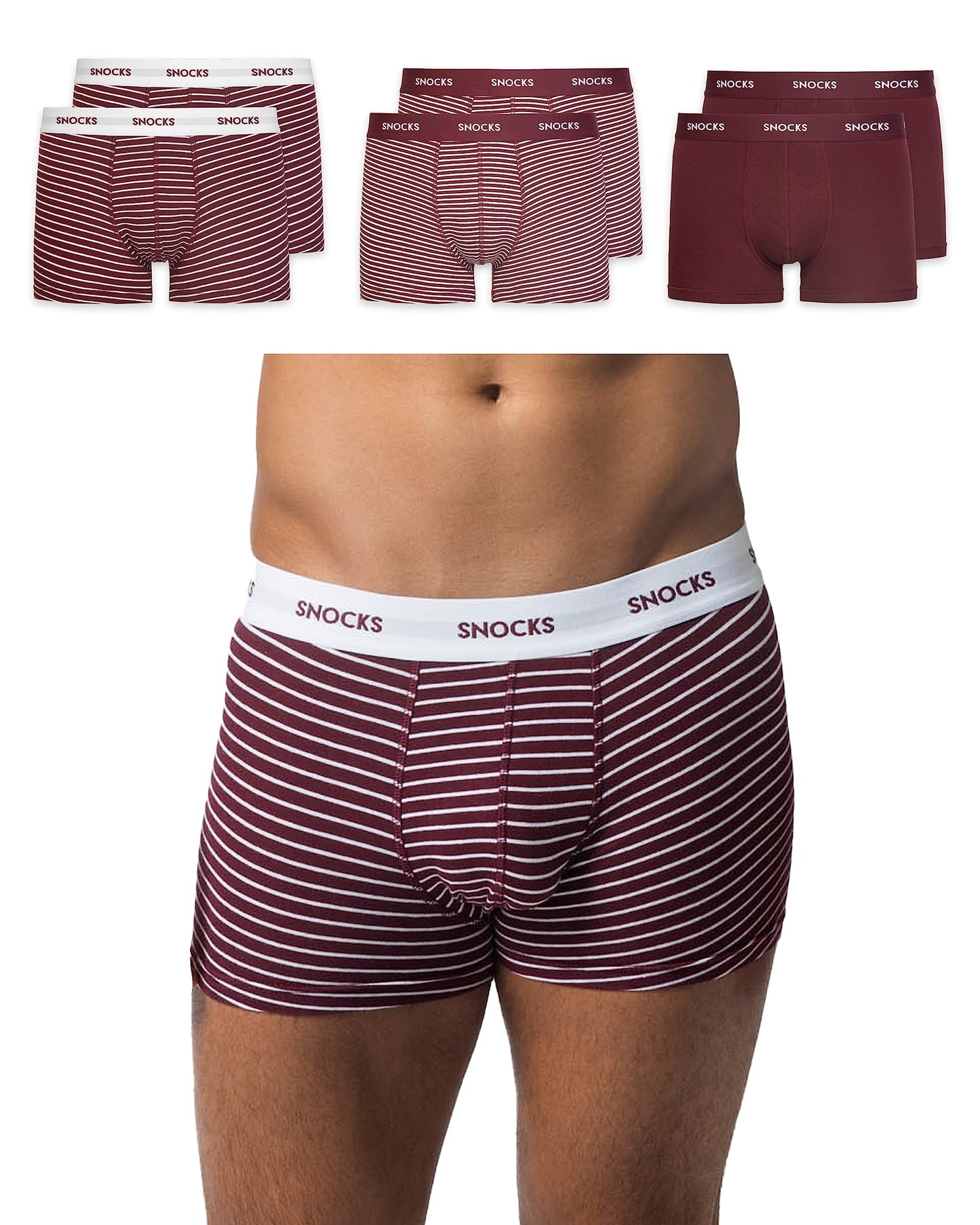 Snocks Men's Boxer Shorts Organic Cotton (Pack of 6)