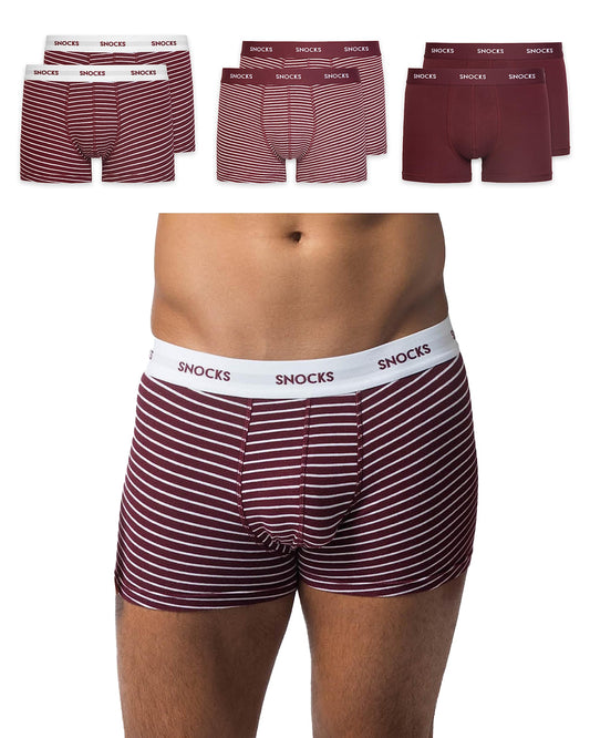 Snocks Men's Boxer Shorts Organic Cotton (Pack of 6)