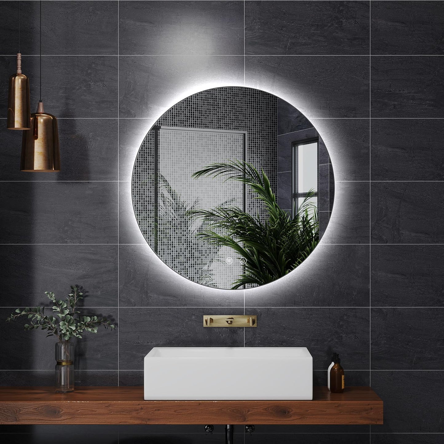 AllRight LED Bathroom Mirror with Lighting, 50 cm