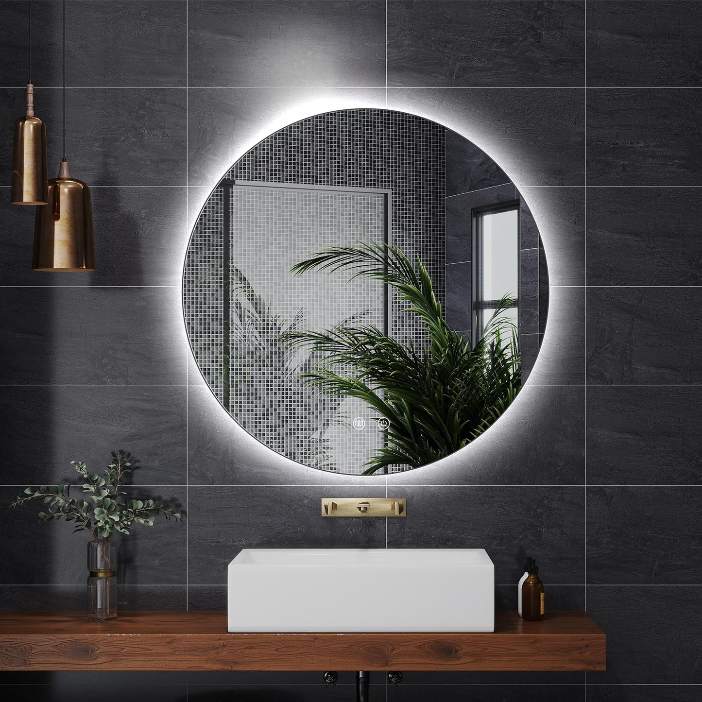 AllRight LED Bathroom Mirror with Lighting, 50 cm