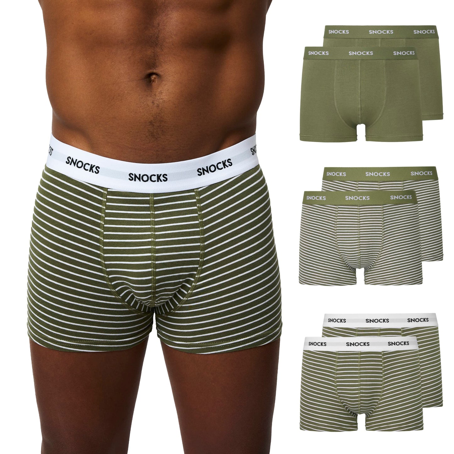 Snocks Men's Boxer Shorts Organic Cotton (Pack of 6)