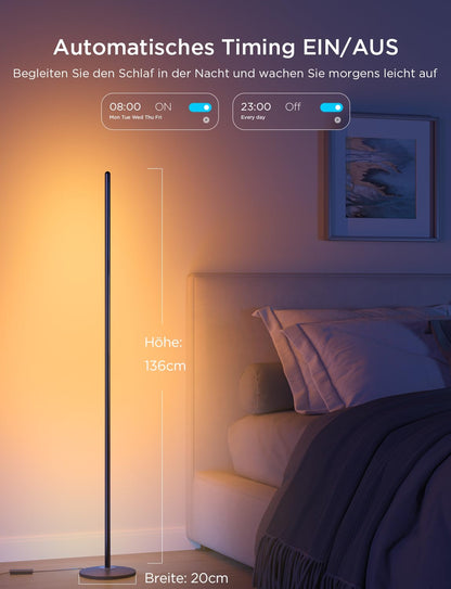 Govee RGBIC LED Floor Lamp Living Room, WiFi Floor Lamp
