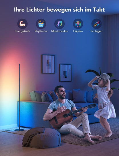 Govee RGBIC LED Floor Lamp Living Room, WiFi Floor Lamp