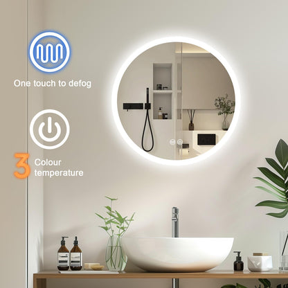AllRight LED Bathroom Mirror with Lighting, 50 cm