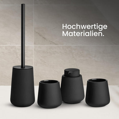Bathroom Set Black - High-Quality Ceramic Set