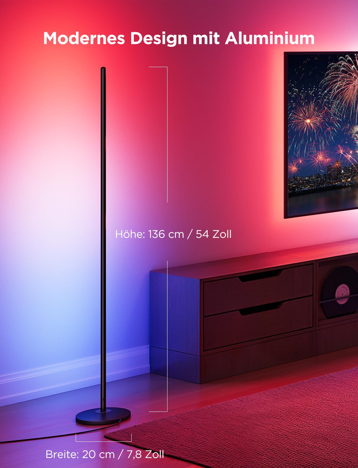 Govee RGBIC LED Floor Lamp Living Room, WiFi Floor Lamp