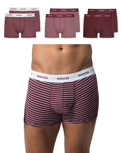 Snocks Men's Boxer Shorts Organic Cotton (Pack of 6)
