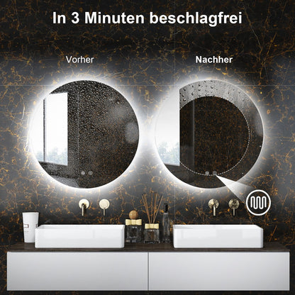 AllRight LED Bathroom Mirror with Lighting, 50 cm