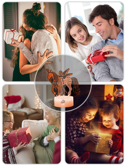3D Dream Unicorn Nattelys - Til Drenge og Piger