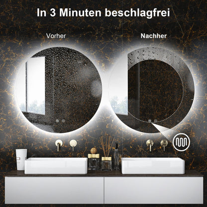 AllRight LED Bathroom Mirror with Lighting, 50 cm