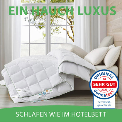 Welldora Comfort Duvet 135 x 200 cm, 100% Extra Soft Feathers and Down