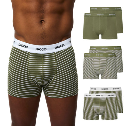 Snocks Men's Boxer Shorts Organic Cotton (Pack of 6)