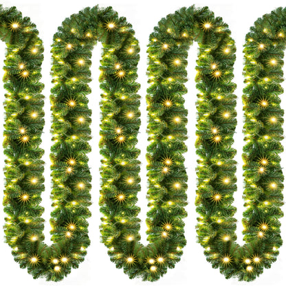 Casaria® Christmas Garland with Lighting Decoration, 5 m, 100 LEDs Illuminated Indoor Outdoor