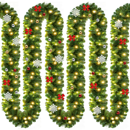 Casaria® Christmas Garland with Lighting Decoration, 5 m, 100 LEDs Illuminated Indoor Outdoor